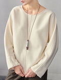 Crew Neck Loose Fit Long Sleeve Sweatshirt_CWTTL01215