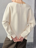 Crew Neck Loose Fit Long Sleeve Sweatshirt_CWTTL01215