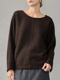 Crew Neck Loose Fit Long Sleeve Sweatshirt_CWTTL01215