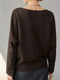 Crew Neck Loose Fit Long Sleeve Sweatshirt_CWTTL01215