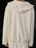 Linen Blend V Neck Hooded Pullover Top_CWTTL01216
