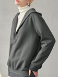 Linen Blend V Neck Hooded Pullover Top_CWTTL01216