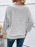 Ribbed Crew Neck Batwing Sleeve Tee