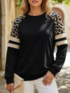 Leopard Colorblock Loose Sweatshirt_CWTTL01229