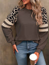 Leopard Colorblock Loose Sweatshirt_CWTTL01229