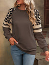 Leopard Colorblock Loose Sweatshirt_CWTTL01229