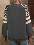 Leopard Colorblock Loose Sweatshirt_CWTTL01229