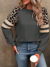 Leopard Colorblock Loose Sweatshirt_CWTTL01229