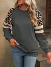 Leopard Colorblock Loose Sweatshirt_CWTTL01229