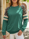 Leopard Colorblock Loose Sweatshirt_CWTTL01229