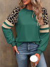 Leopard Colorblock Loose Sweatshirt_CWTTL01229
