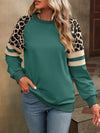 Leopard Colorblock Loose Sweatshirt_CWTTL01229