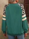 Leopard Colorblock Loose Sweatshirt_CWTTL01229