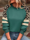 Leopard Colorblock Loose Sweatshirt_CWTTL01229