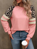 Leopard Colorblock Loose Sweatshirt_CWTTL01229