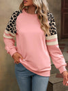 Leopard Colorblock Loose Sweatshirt_CWTTL01229