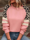 Leopard Colorblock Loose Sweatshirt_CWTTL01229
