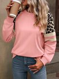 Leopard Colorblock Loose Sweatshirt_CWTTL01229