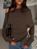 Slim Fit Asymmetrical Long Sleeve Base Tee