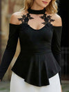 Cutout Off Shoulder Slim Fit Top