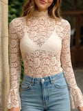 Paisley Lace Flare Sleeve Top