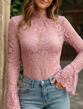 Paisley Lace Flare Sleeve Top