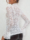Paisley Lace Flare Sleeve Top
