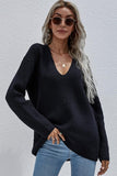 DEEP V NECK TOPS - Doublju