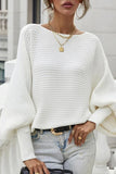 LOOSE STRAPLESS LARGE SIZE SOLID COLOR SWEATER