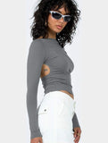 Women Long Sleeve Backless Tight T Shirt_Cwttl0933