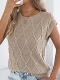 Solid Cable Knit Batwing Sleeve Sweater
