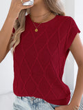 Solid Cable Knit Batwing Sleeve Sweater