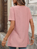 Square Neck Button Loose Tee