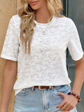 Knit Jacquard Beaded Bow Tee