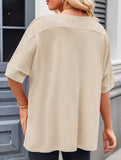 Oversized Knit Crew Neck Tee