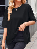 Oversized Knit Crew Neck Tee