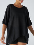 Oversized Knit Crew Neck Tee