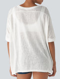Oversized Knit Crew Neck Tee