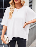 Oversized Knit Crew Neck Tee