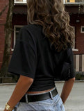 Ruched Waist Slim Short Sleeve Top