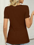 V Neck Tie Short Sleeve Tee