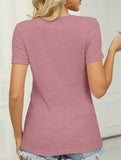 V Neck Tie Short Sleeve Tee