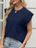 Jacquard Crewneck Loose Tee