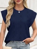 Jacquard Crewneck Loose Tee