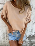 Solid Crewneck Short Sleeve Tee