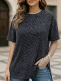 Shiny Thread Crewneck Tee