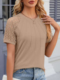 Lace Patch Crewneck Tee