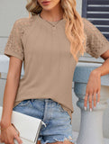 Lace Patch Crewneck Tee