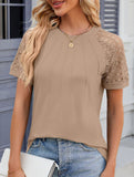 Lace Patch Crewneck Tee