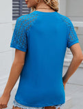 Lace Patch Crewneck Tee